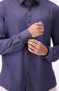 KNITTED SHIRT - BLUE