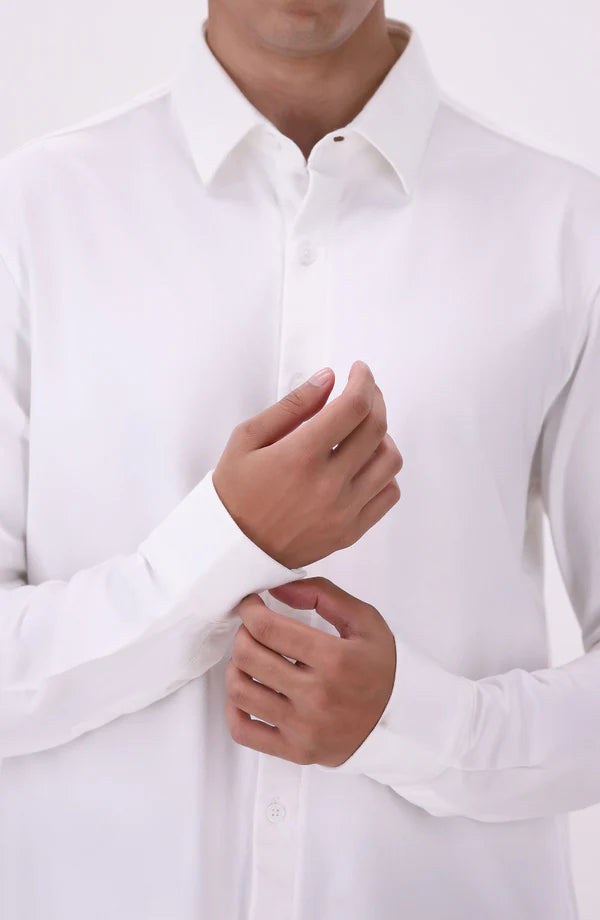 KNITTED SHIRT - WHITE